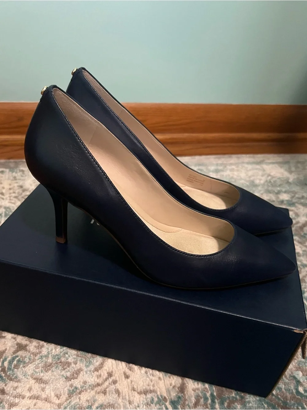 Cole Haan The Go-To Stiletto Pumps Navy Blue
